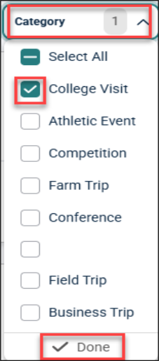 Category Filter